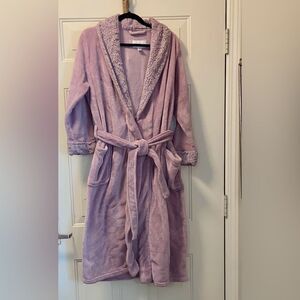 VTG,Midnight by Carole Hochman Plush Mauve Bathrobe
